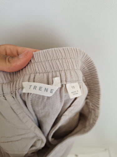 Second-Hand - Trenery Dove Linen Blend Everyday Pants Size 12 - SwapUp