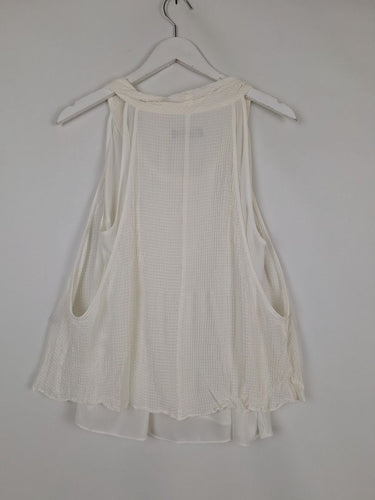Second-Hand - Cue Vanilla Textured Duo Tank Top Size 14 - SwapUp