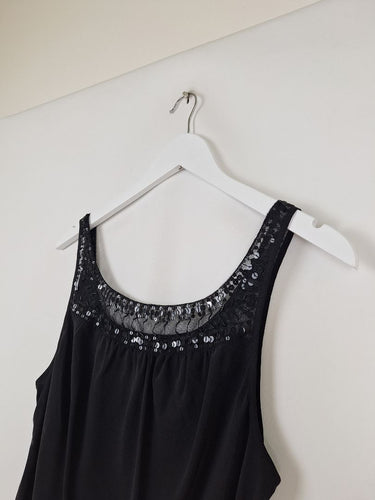 Second-Hand - Table Eight Ink Embroidered Silk Blouse Size L - SwapUp