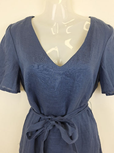 Second-Hand - Fate + Becker Azure Temptation Belted Midi Dress Size 8 - SwapUp