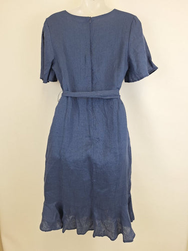 Second-Hand - Fate + Becker Azure Temptation Belted Midi Dress Size 8 - SwapUp