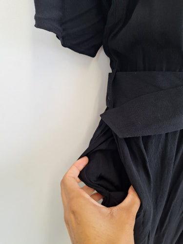 Second-Hand - Fate + Becker Nero Wild Is the Wind Jumpsuit Size 8 - SwapUp