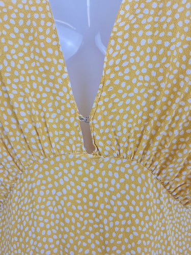 Second-Hand - Auguste Yellow Spotted Preppy Day Dress Dress Size 8 - SwapUp