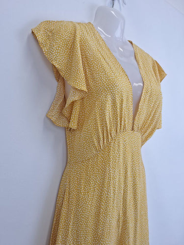 Second-Hand - Auguste Yellow Spotted Preppy Day Dress Dress Size 8 - SwapUp