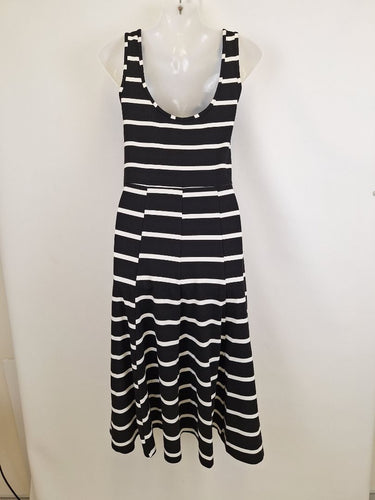 Second-Hand - Alpha60 Casual Striped Pleated Maxi Dress Size XS - SwapUp
