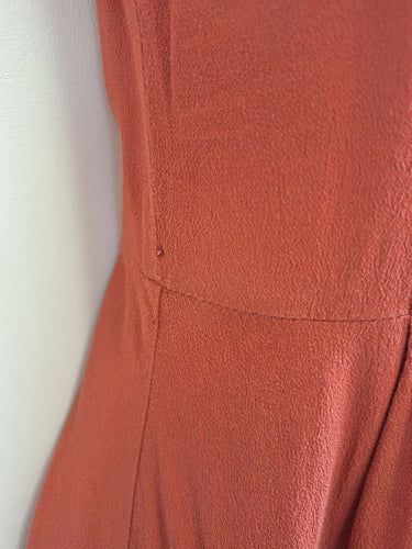 Second-Hand - Cue Copper Draped Flowy Mini Dress Size 8 - SwapUp