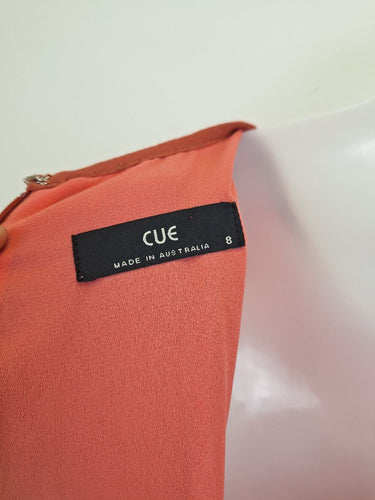 Second-Hand - Cue Copper Draped Flowy Mini Dress Size 8 - SwapUp