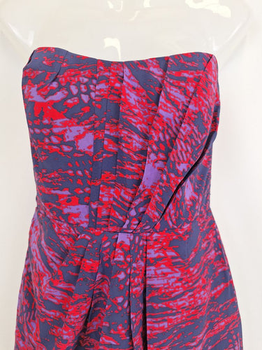 Second-Hand - Saba Bright Pop Animal Silk Mini Dress Size 8 - SwapUp