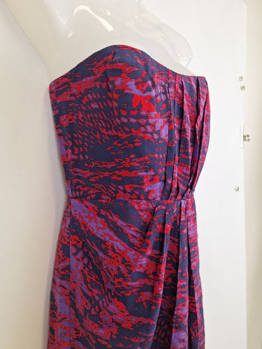 Second-Hand - Saba Bright Pop Animal Silk Mini Dress Size 8 - SwapUp