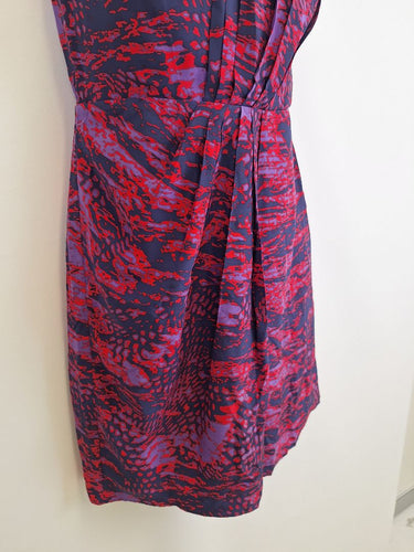 Second-Hand - Saba Bright Pop Animal Silk Mini Dress Size 8 - SwapUp