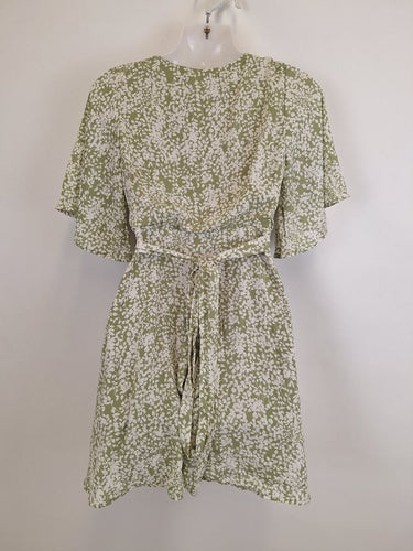 Second-Hand - DISSH Flirty Sage Summer Mini Dress Size 6 - SwapUp