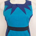 Second-Hand - Karen Millen Tuequoise Block Pencil Mini Dress Size 14 - SwapUp