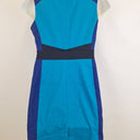 Second-Hand - Karen Millen Tuequoise Block Pencil Mini Dress Size 14 - SwapUp
