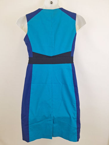 Second-Hand - Karen Millen Tuequoise Block Pencil Mini Dress Size 14 - SwapUp