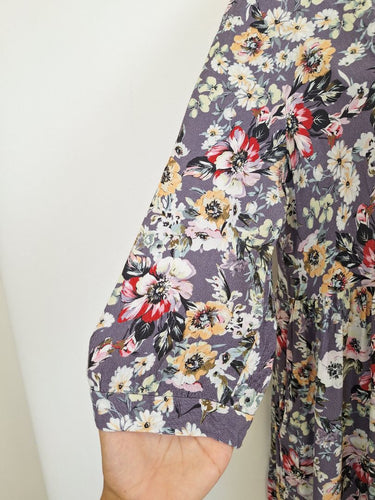 Second-Hand - Leona Edmiston Floaty Lavender Floral Mini Dress Size XL - SwapUp