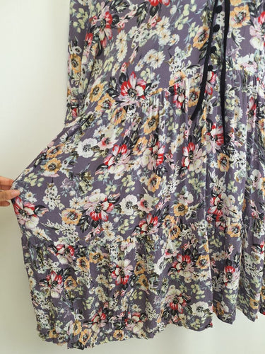 Second-Hand - Leona Edmiston Floaty Lavender Floral Mini Dress Size XL - SwapUp