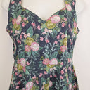 Second-Hand - Revival Dreamy Navy Floral Cotton Midi Dress Size 18 - SwapUp