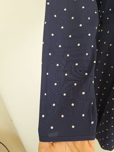 Second-Hand - Princess Highway Everyday Navy Polka Dot Work Midi Dress Size 16 - SwapUp