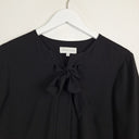 Second-Hand - Veronika Maine Essential Black Tie Up Blouse Size 10 - SwapUp