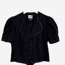 Second-Hand - Queen by Christine Boyle Vintage Sweet Heart Collar Puff Sleeved Top Size 10 - SwapUp