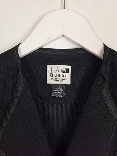 Second-Hand - Queen by Christine Boyle Vintage Sweet Heart Collar Puff Sleeved Top Size 10 - SwapUp