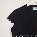 Second-Hand - Maiocchi Dainty Black Preppy Shrug Top Size 8 - SwapUp