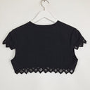Second-Hand - Maiocchi Dainty Black Preppy Shrug Top Size 8 - SwapUp
