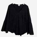 Second-Hand - Witchery Sleek Polka Dot V Neck Top Size XS - SwapUp