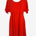 Second-Hand - Kuwaii Apple Red Classic Scoop Neck Mini Dress Size 10 - SwapUp