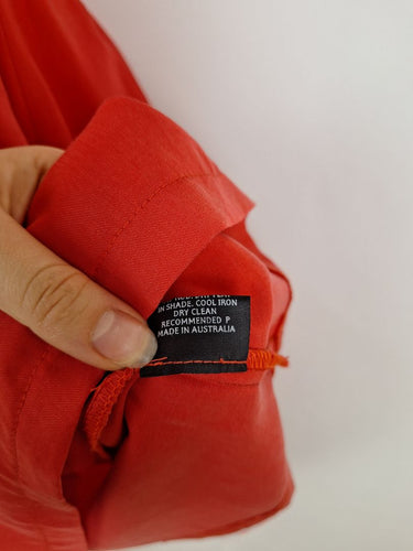 Second-Hand - Kuwaii Apple Red Classic Scoop Neck Mini Dress Size 10 - SwapUp