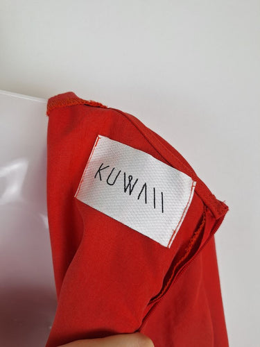 Second-Hand - Kuwaii Apple Red Classic Scoop Neck Mini Dress Size 10 - SwapUp