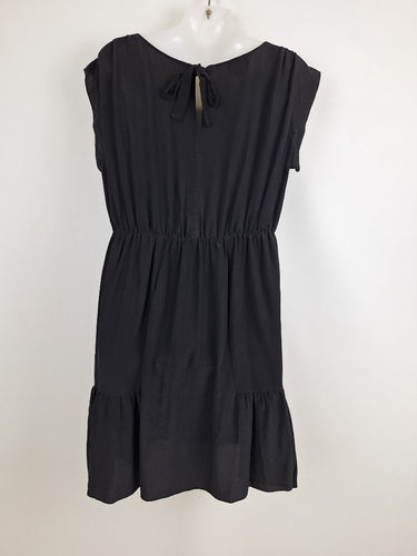 Second-Hand - Witchery Semi Sheer High Neck Silk Mini Dress Size 10 - SwapUp