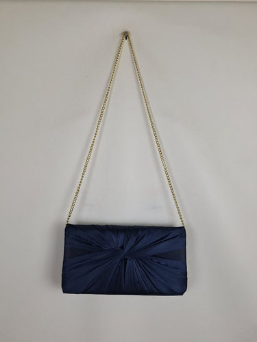 Second-Hand - Review Navy Satin Draped Evening Clutch - SwapUp