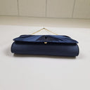 Second-Hand - Review Navy Satin Draped Evening Clutch - SwapUp