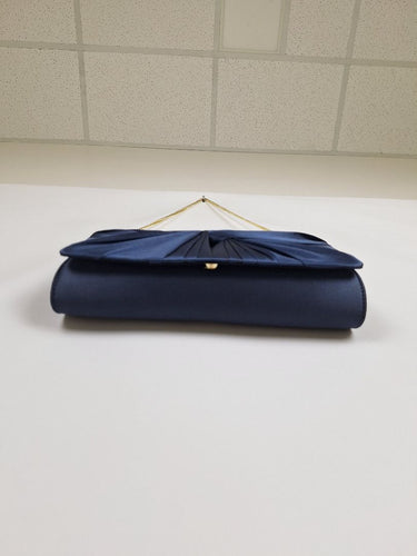 Second-Hand - Review Navy Satin Draped Evening Clutch - SwapUp