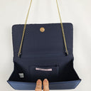 Second-Hand - Review Navy Satin Draped Evening Clutch - SwapUp