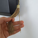 Second-Hand - Olga Berg Elegant Lia Facetted Tassel Clutch - SwapUp