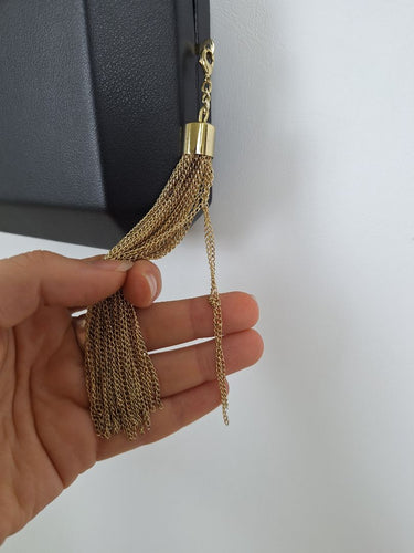 Second-Hand - Olga Berg Elegant Lia Facetted Tassel Clutch - SwapUp