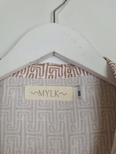 Second-Hand - Mylk Open Side Tie Nutmeg Swirl Top One Size - SwapUp