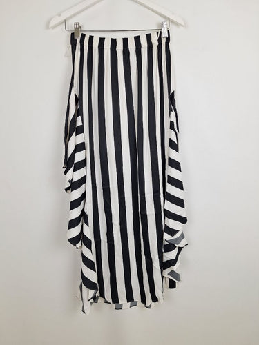 Second-Hand - Sass & Bide Stripe Flare Drape Skirt Size 8 - SwapUp