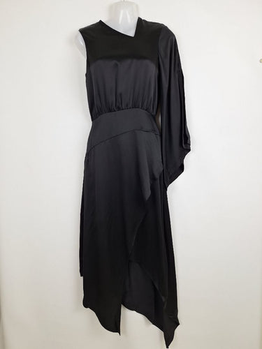 Second-Hand - Sass & Bide Elegant Asymmetrical Satin Dress Size 6 - SwapUp