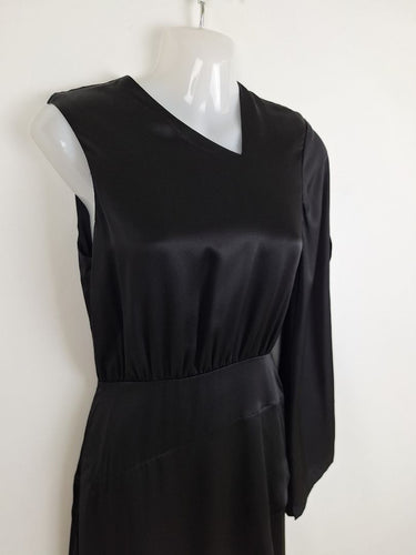 Second-Hand - Sass & Bide Elegant Asymmetrical Satin Dress Size 6 - SwapUp