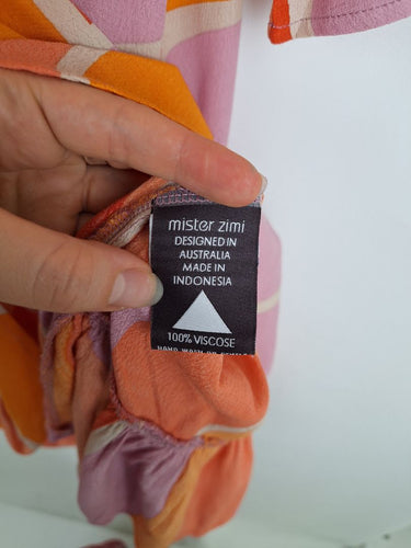 Second-Hand - Mister Zimi Sunset Geometric Shift Dress Size 6 - SwapUp