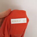Second-Hand - Kookai Papaya Pink Cinched Summer Midi Dress Size XS - SwapUp