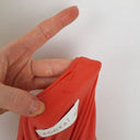 Second-Hand - Kookai Papaya Pink Cinched Summer Midi Dress Size XS - SwapUp