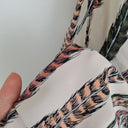 Second-Hand - Wayne Cooper Pastel Feather Print Wrap Dress Size 10 - SwapUp