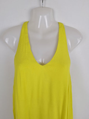 Second-Hand - Witchery Vibrant Lemon Throw On Mini Dress Size 8 - SwapUp