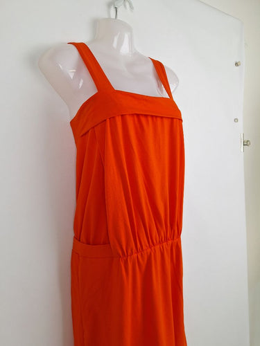 Second-Hand - Country Road Blood Orange Drop Waist Mini Dress Size S - SwapUp