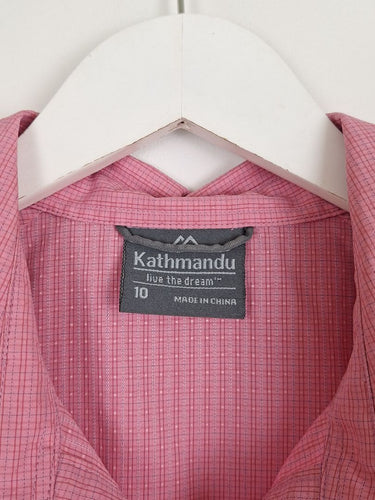 Second-Hand - Kathmandu Soft Pink Cinched Front Shirt Size 10 - SwapUp