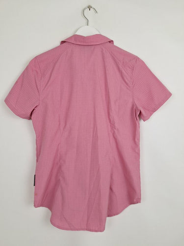 Second-Hand - Kathmandu Soft Pink Cinched Front Shirt Size 10 - SwapUp
